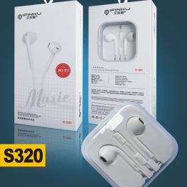 S320 free sample 1.2m 3.5mm hifi earphone with mic wired earphone headphone - copy