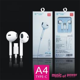 A4 Wholesale 2020 Cheap Earphone Type C Wired C Series with High Quality wired Earphone 